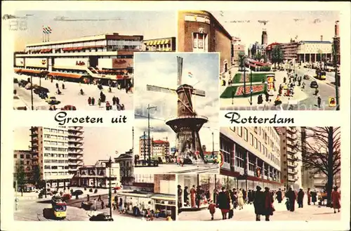 Rotterdam Teilansichten Molen Strassenbahn Kat. Rotterdam