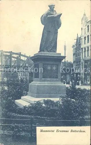 Rotterdam Monument Erasmus Rotterdam Kat. Rotterdam