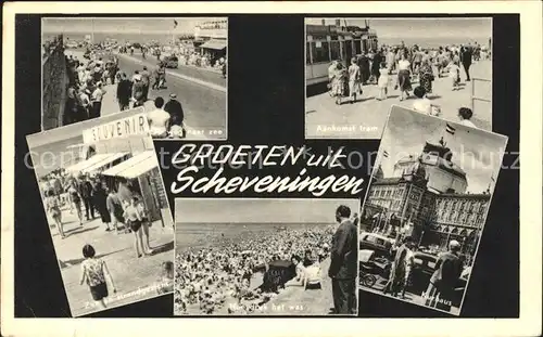 Scheveningen Strand Kurhaus Aankomst tram Kat. Scheveningen