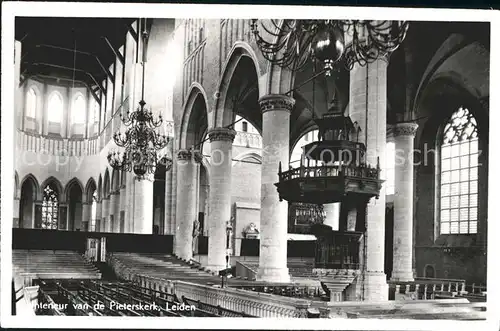 Leiden Interieur Pieterskerk Kat. Leiden