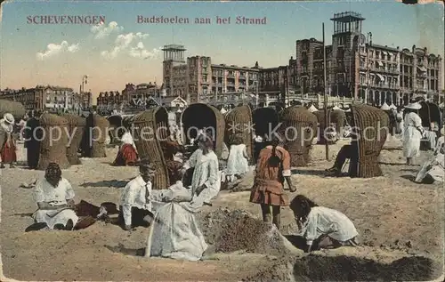 Scheveningen Badstoelen Strand Kat. Scheveningen