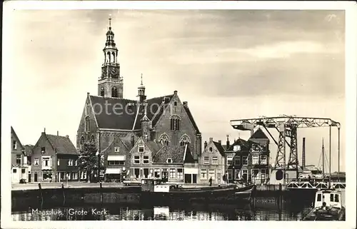 Maassluis Grote Kerk Kirche Bruecke Kat. Maassluis