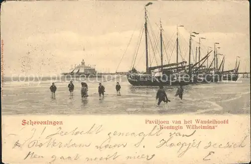 Scheveningen Paviljoen van het Wandelhoofd Koningin Wilhelmina Schiff Kat. Scheveningen