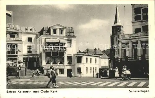 Scheveningen Entree Keizerstraat met Oude Kerk Kat. Scheveningen