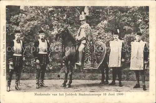 Leiden Maskerade van het Leidsch Studentencorps 19. Juni 1900 Kat. Leiden