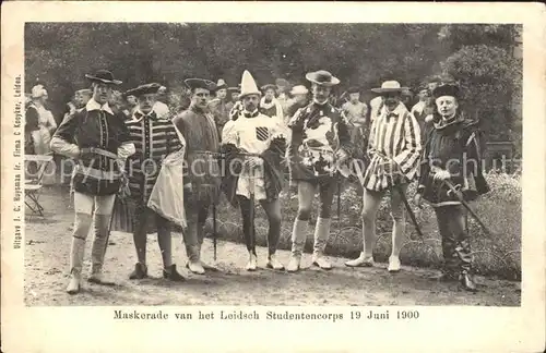 Leiden Maskerade van het Leidsch Studentencorps 19. Juni 1900 Kat. Leiden