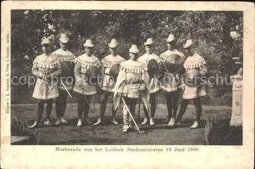 Leiden Maskerade van het Leidsch Studentencorps 19. Juni 1900 Kat. Leiden