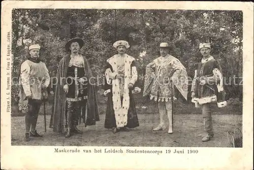 Leiden Maskerade van het Leidsch Studentencorps 19. Juni 1900 Kat. Leiden