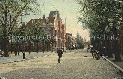 Leiden Doezastraat met Gimnazium Kat. Leiden