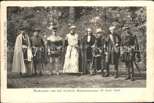 Leiden Maskerade van het Leidsch Studentencorps 19. Juni 1900 Kat. Leiden