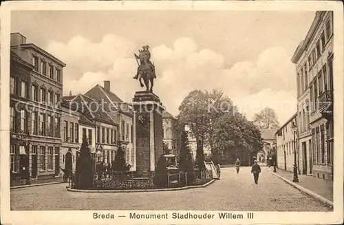 Breda Noord Brabant Monument Stadhouder Willem III Denkmal Kat. Breda