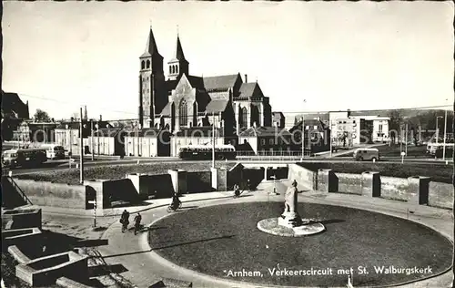 Arnhem Verkeerscircuit St Walburgskerk Kat. Arnhem