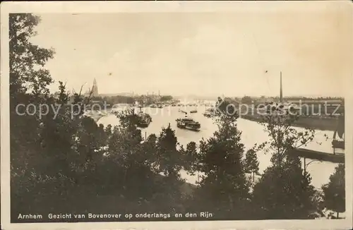 Arnhem Bovenover onderlangs Rijn Kat. Arnhem