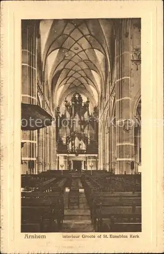 Arnhem Interieur Groote St Euseblus Kerk Kat. Arnhem