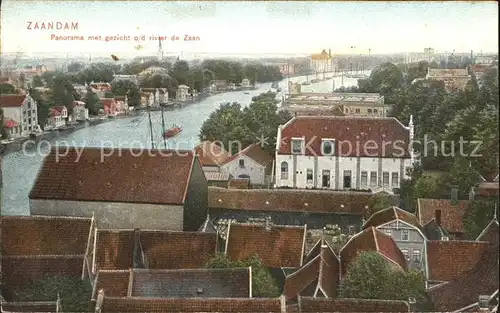 Zaandam Panorama Rivier de Zaan Kat. Zaandam