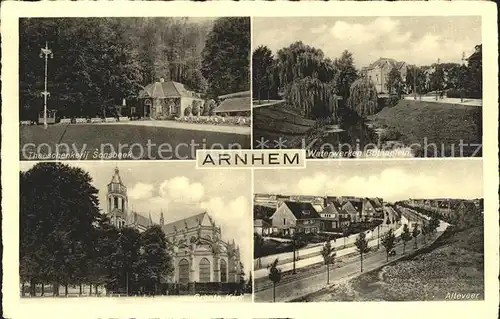 Arnhem Theeschenkerij Sonsbeek Park Waterwerken Bothaplein Kerk Alteveer Kat. Arnhem