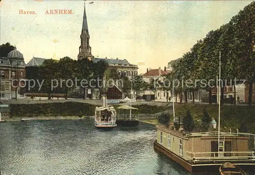Arnhem Haven Hausboot Kirche Kat. Arnhem
