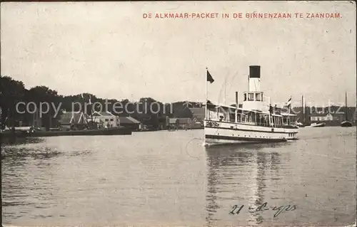 Zaandam De Almaar packet in de Binnenzaan Dampfer Kat. Zaandam