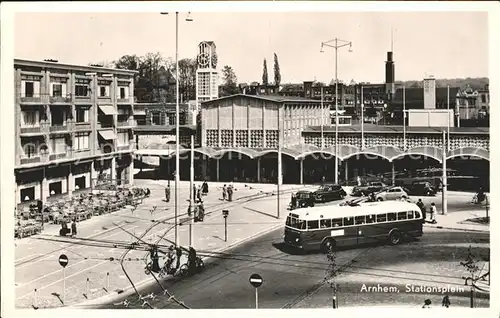 Arnhem Stationsplein Bahnhofsplatz Bus Kat. Arnhem