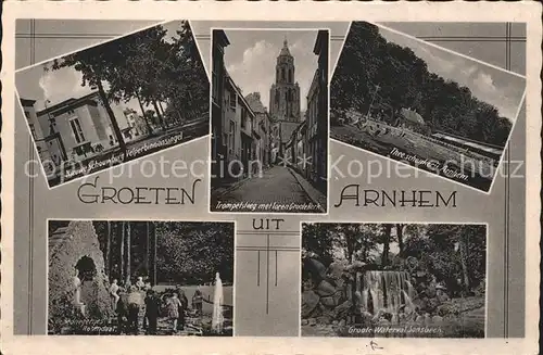 Arnhem Schouwburg Trompetsteeg Kerk Thee schenkerij Waterval Rosendaal Kat. Arnhem
