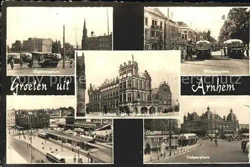 Arnhem Stationsplein Willemsplein Velperplein Stadhuis Duivelshuis Kat. Arnhem