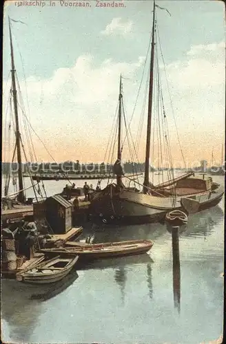 Zaandam Tjalkschip in Voorzaan Kat. Zaandam