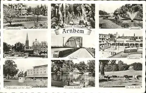 Arnhem Zijpendaalseweg Waterval Sonsbeek Janssingels Rijnbrug Plein Boerderij Weide Kat. Arnhem