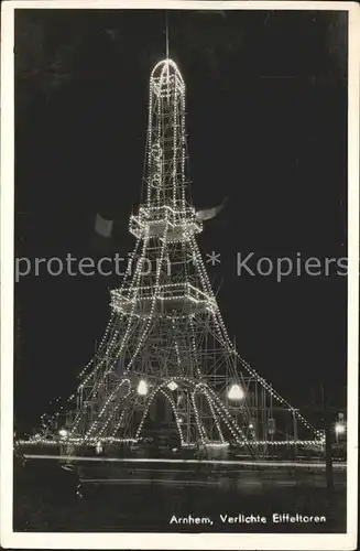 Arnhem Verlichte Eiffeltoren Kat. Arnhem