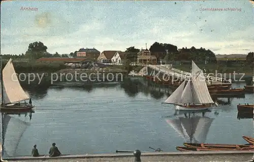 Arnhem Openstaande Schipbrug Schiffsbruecke Segelschiff Kat. Arnhem