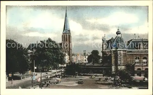 Arnhem Velperplein met Musis Sacrum Kerk Kat. Arnhem