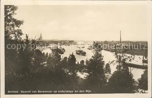 Arnhem Gezicht van Bovenover op onderlangs en den Rijn Kat. Arnhem