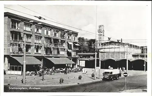 Arnhem Stationsplein Bahnhofsplatz Kat. Arnhem