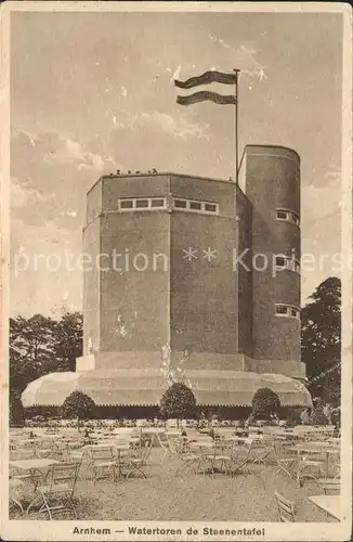 Arnhem Watertoren de Steenentafel Flagge Kat. Arnhem