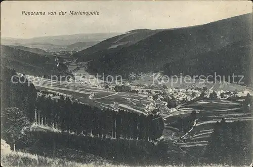 Ilmenau Thueringen Panorama von Marienquelle Kat. Ilmenau