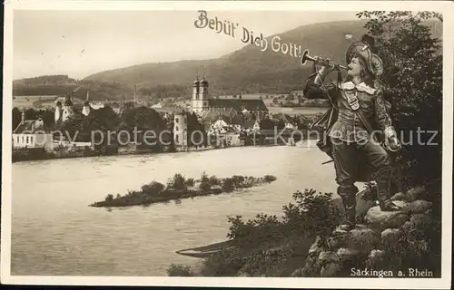Bad Saeckingen Trompeter am Rhein Kat. Bad Saeckingen