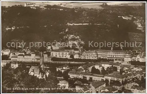 Bad Ems Blick vom Winterberg auf Kurhaus Kat. Bad Ems