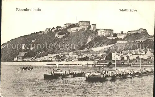 Ehrenbreitstein Schiffbruecke Kat. Koblenz