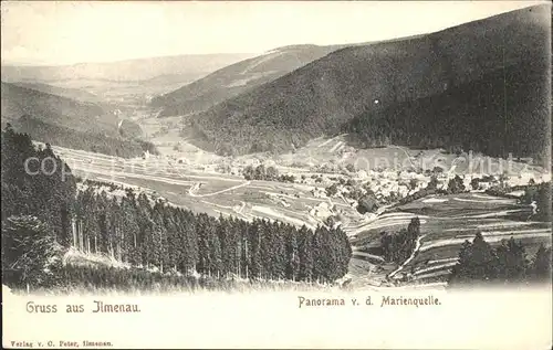 Ilmenau Thueringen Blick von Marienquelle Kat. Ilmenau