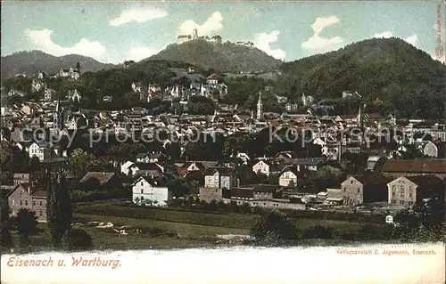 Eisenach Thueringen mit Wartburg Kat. Eisenach