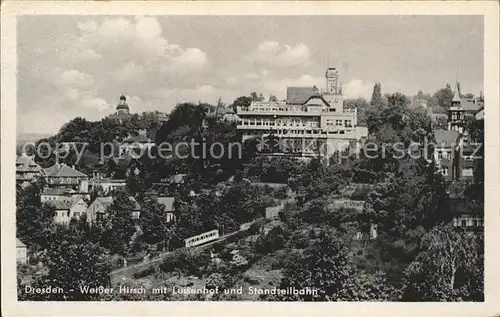 Dresden Weisser Hirsch Luisenhof Standseilbahn Kat. Dresden Elbe