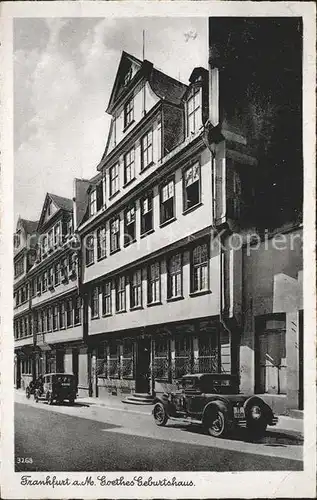 Frankfurt Main Goethes Geburtshaus Autos Kat. Frankfurt am Main