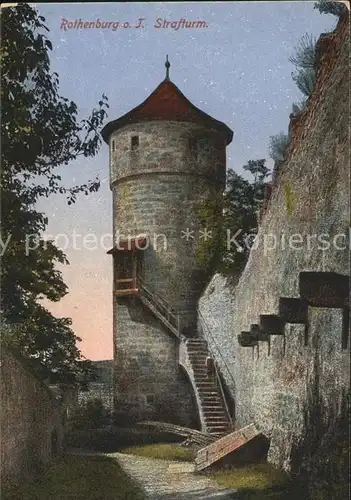 Rothenburg Tauber Strafturm Kat. Rothenburg ob der Tauber