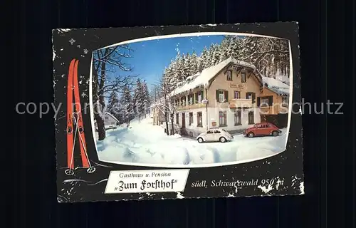 Haeg Ehrsberg Gasthaus Pension Zum Forsthof im Winter Autos Kat. Haeg Ehrsberg