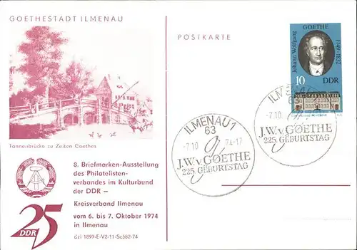 Ilmenau Thueringen Goethestadt Tannenbruecke Briefmarkenausstelllung Kat. Ilmenau