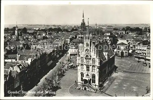 Gouda Stadhuis met Waag Kat. Gouda