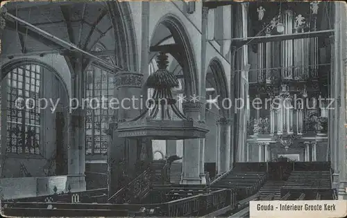 Gouda Interieur Groote Kerk Kat. Gouda