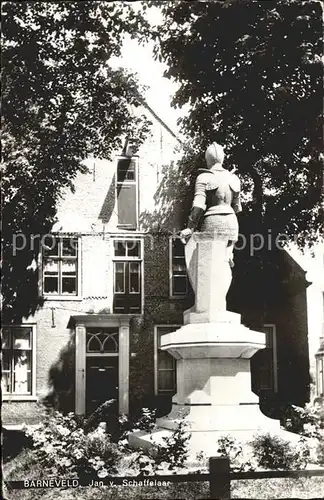 Barneveld Gelderland Standbeeld Jan van Schaffelaar Kat. Barneveld