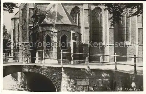 Delft Oude Kerk Bruecke Kat. Delft