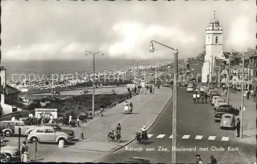 Katwijk Boulevard met Oude Kerk Kat. Katwijk