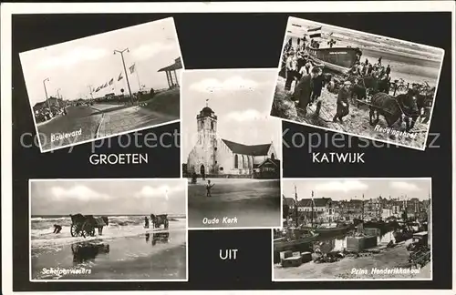 Katwijk Boulevard Strandleben Oude Kerk Kat. Katwijk